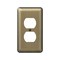 Amerelle Wall Plate, Number of Gangs: 1 gang Stamped Steel, Brushed Brass Finish, Brass 154D - alternate 1